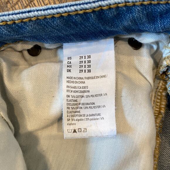AMERICAN EAGLE Extreme Flex 4 Distressed Slim Jeans 29x30 - Picture 8 of 10